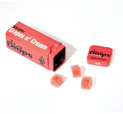Photograph of product: Drops | Watermelon | Oreoz | Live Rosin Infused Jellies | 20pc | 100mg