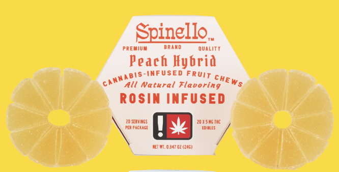 Photograph of product: Spinello | Peach Hybrid | 2-pc Gummies