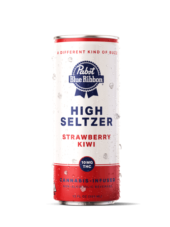 Photograph of product: PBR Infused Seltzer High Strawberry Kiwi 10mg Single Can, LP District 11 Inc.