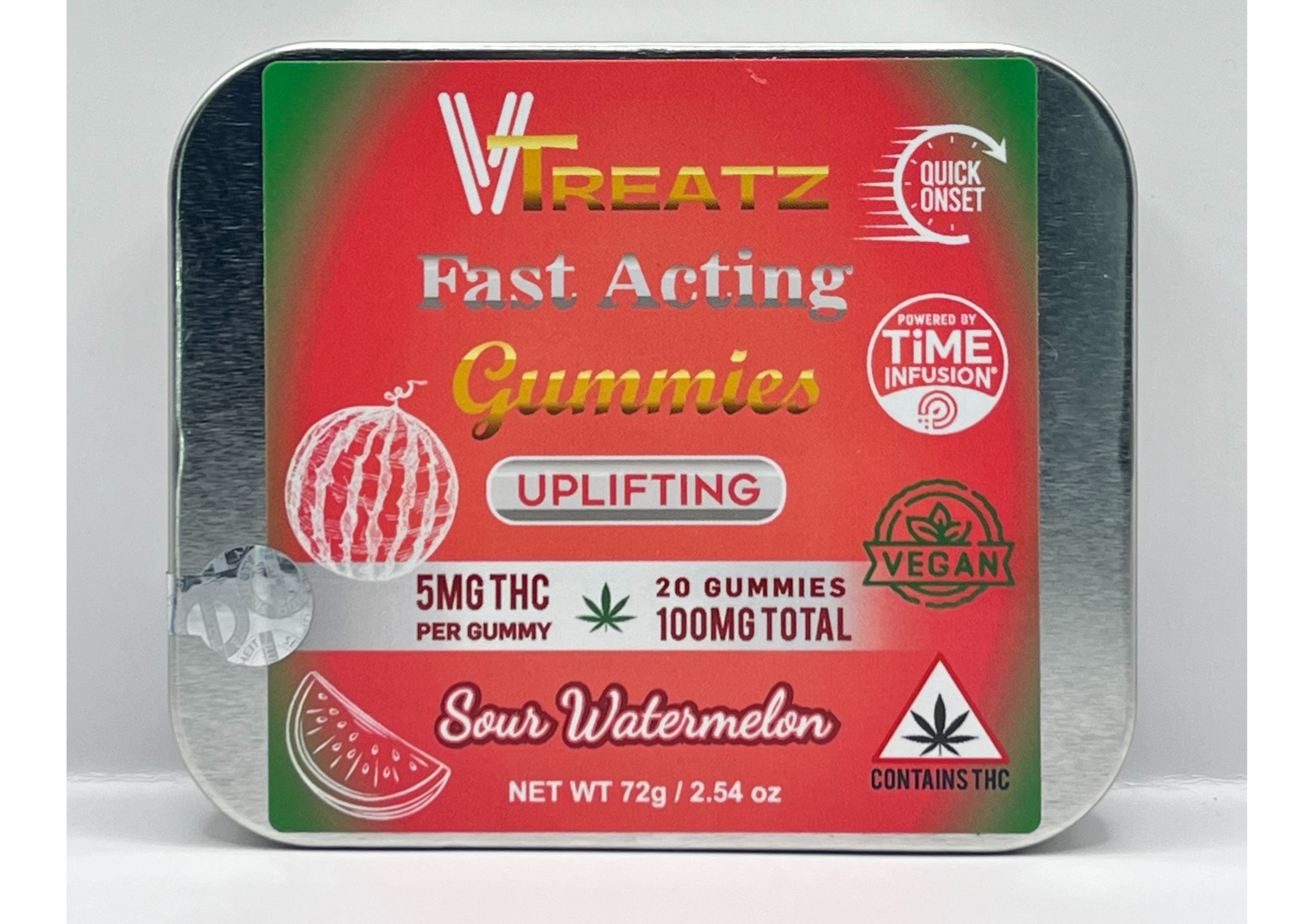 Photograph of product: Sour Watermelon Gummies 100mg