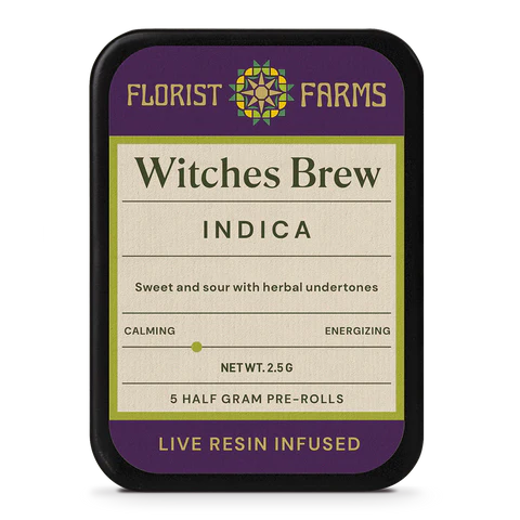 Photograph of product: FLORIST FARMS | INFUSED PRE-ROLL JOINT | WITCHES BREW | 5PK
