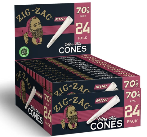 Photograph of product: Zig Zag Ultra Thin Pre-Rolled Cones | Mini | A1475