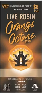 Photograph of product: Orange Octane [S] - 100MG Live Rosin Gummy Single