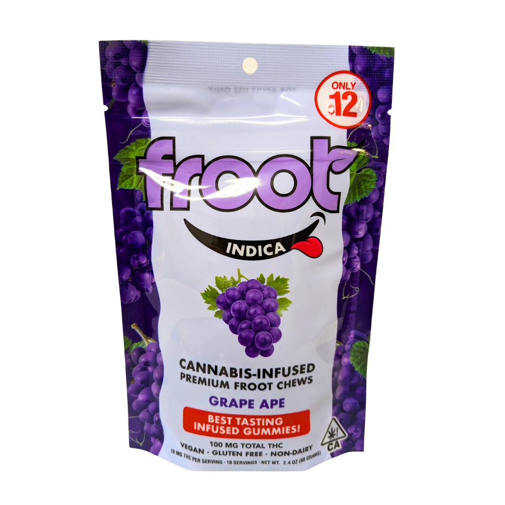Photograph of product: Froot Gummies 100mg 10pk - Grape Ape (I)