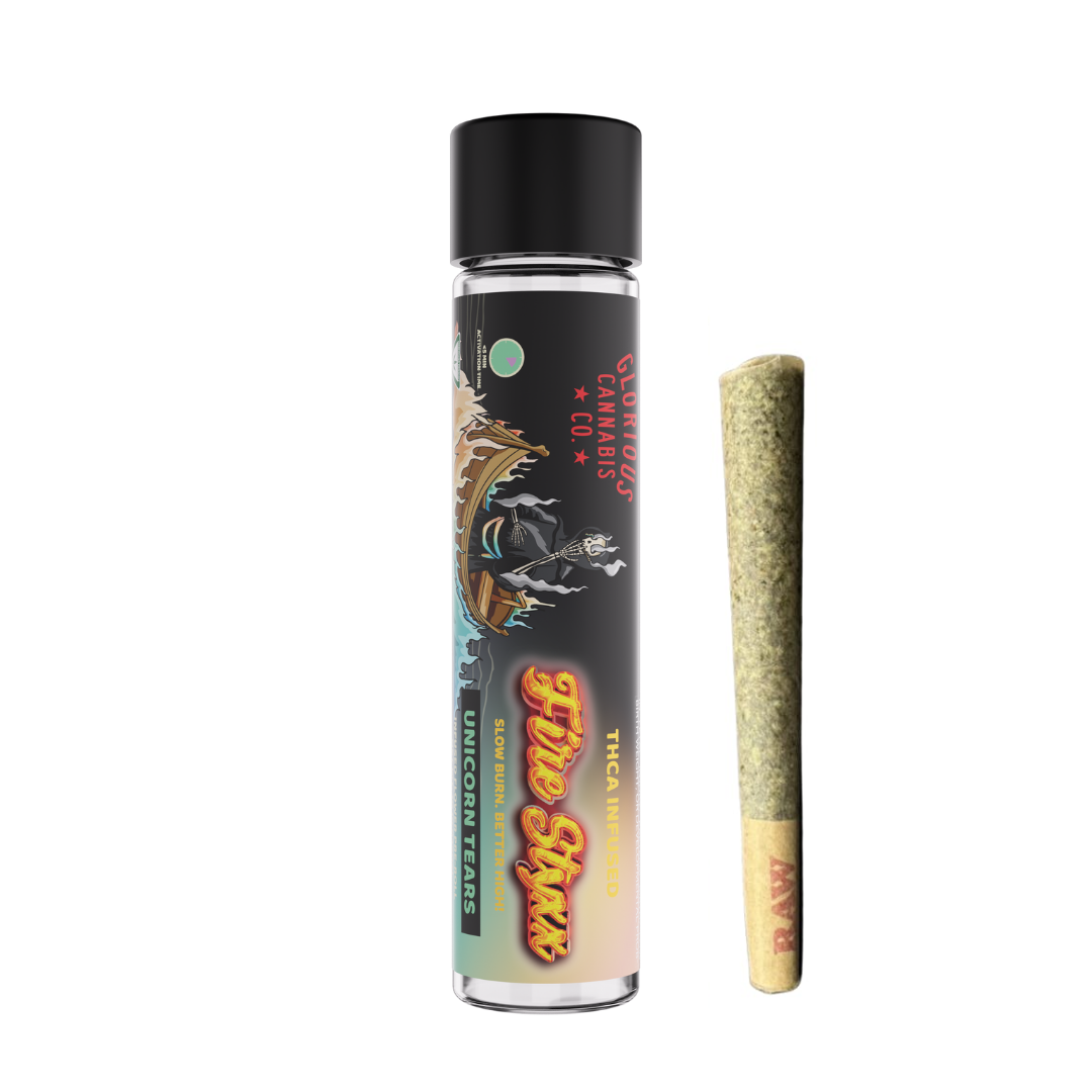 Photograph of product: Fire Styxx | Unicorn Tears Infused Pre-Roll | 1g