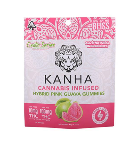 Photograph of product: PINK GUAVA 100MG GUMMIES 10 PACK