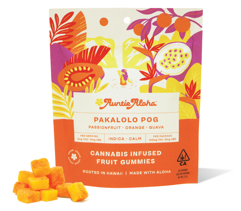 Photograph of product: Auntie Aloha - Pakalolo POG - Gummies 20 pk