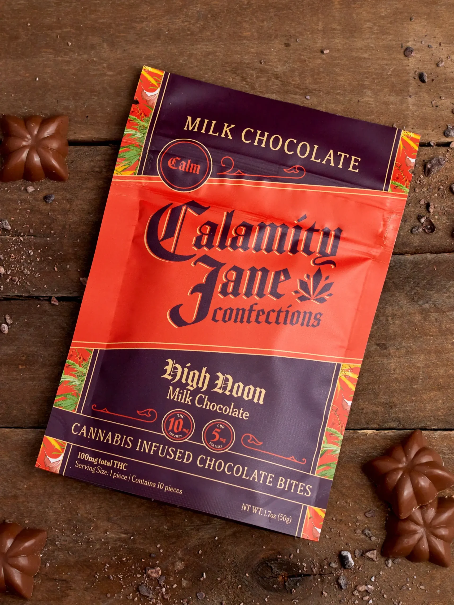 Photograph of product: Calamity Jane | High Noon | Milk Chocolate | 100mg