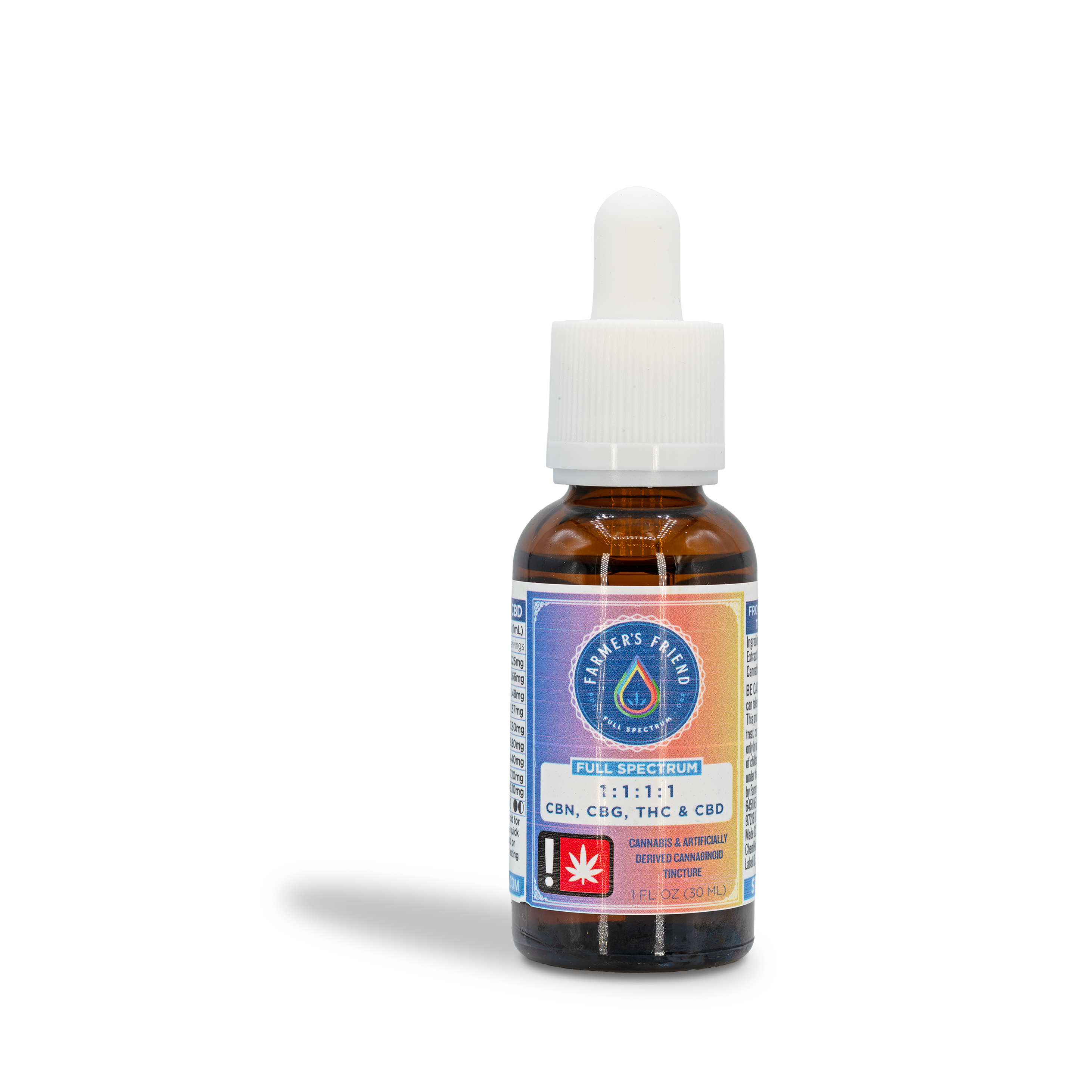 Photograph of product: Farmer's Friend - 1:1:1:1 CBD/CBG/CBN/TH-oui Ticture 1,200mg