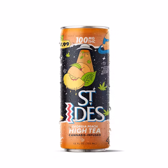 Photograph of product: Georgia Peach | 12OZ Tea 100MG | St. Ides