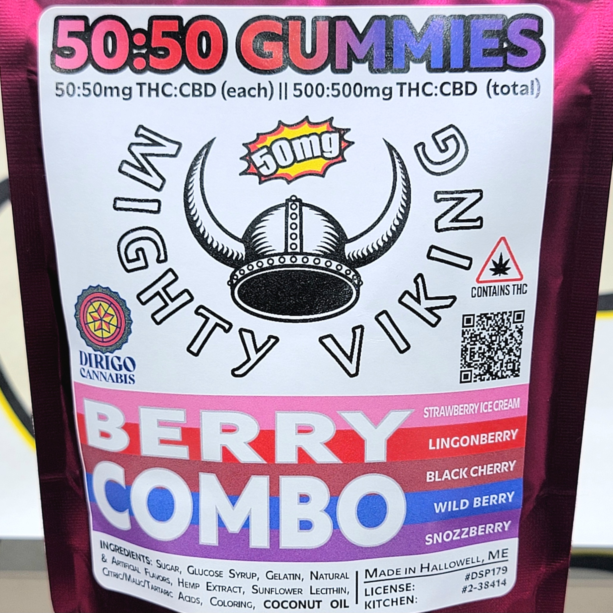 Photograph of product: Mighty Viking 50mg 1: ummies - Berry Combo