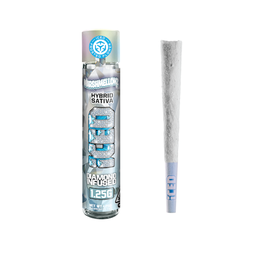 Photograph of product: 1.25g Marshmellowz (Oui'd Hybrid) Diamond Infused Pre-roll TH-oui:47% $20 or 2/$30