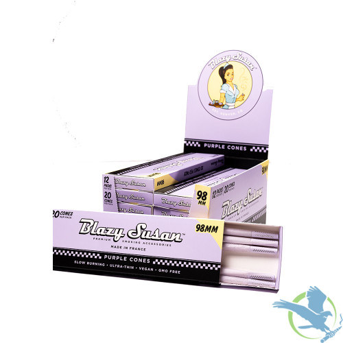 Photograph of product: Blazy Susan | BULK Purple Cones | 98mm | 12 Packs