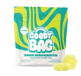 Photograph of product: GOODY BAG - SOUR MARGARITA GUMMIES (5PK) (1:1) (TH-oui:CBD) (200MG) (H)