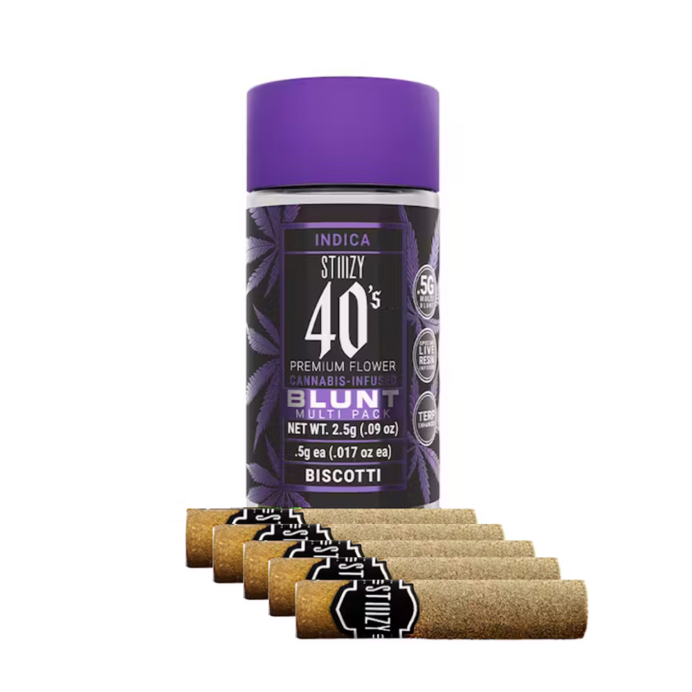 Photograph of product: Stiiizy - 5 Pack Infused Blunts - Biscotti