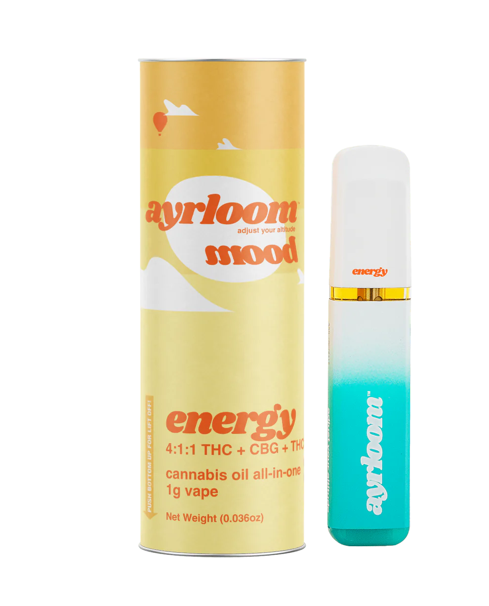 Photograph of product: Ayrloom | Vape 4:1:1 TH-oui:TH-ouiV: CBG | Energy