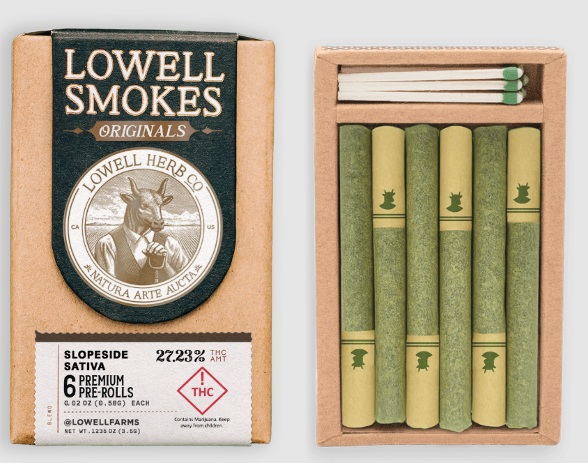 Photograph of product: Lowell Quicks - Slopeside (S) - 10-pack Pre-Rolls (3.5g Total)