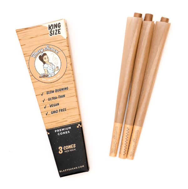 Photograph of product: Blazy Susan - King Size Cones - Unbleached (3pk)