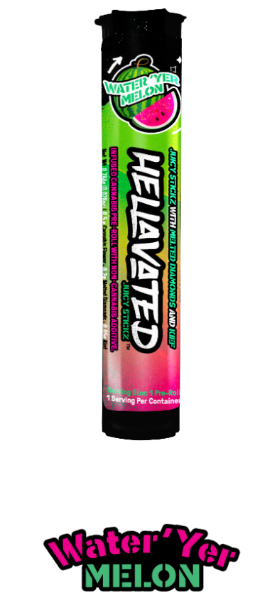 Photograph of product: Hellavated - WATER 'YER MELON - Infused Preroll Pack - - I