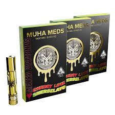 Photograph of product: Muha Meds Exotic 1g Live Resin Cartridge | Cherry Lime Sherbelato - Oui'd