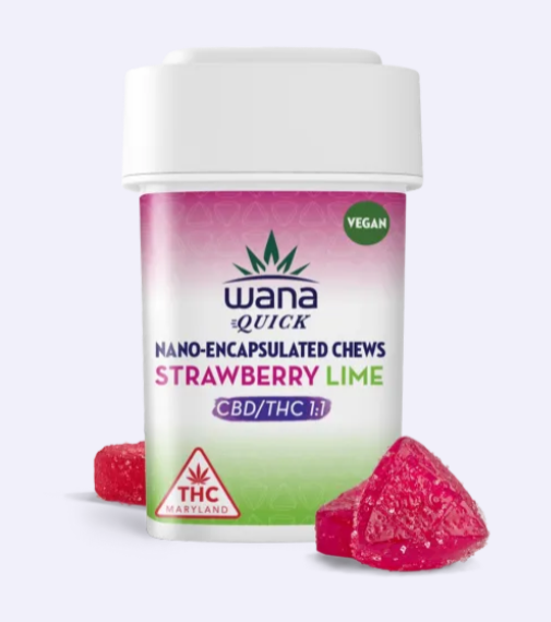 Photograph of product: Strawberry Lime 1:1 Quick Gummies 10pk I 100mg