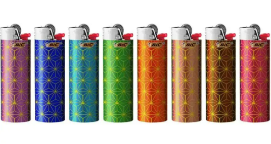 Photograph of product: Bic - Classic Lighter - "Metallic" Assorted Designs