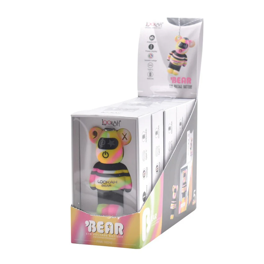 Photograph of product: Pink Tie-Dye Bear Vape Battery