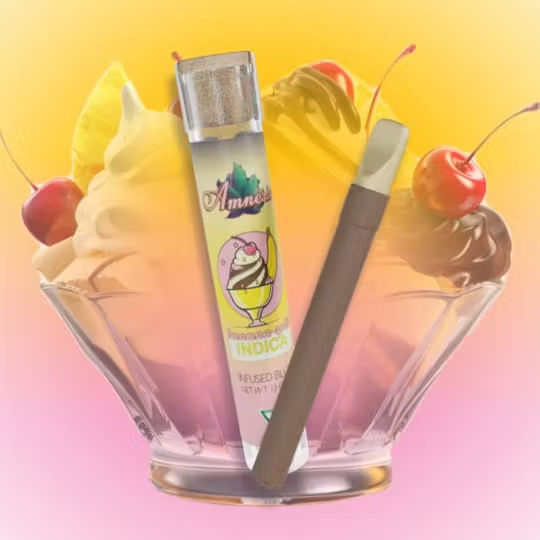 Photograph of product: AMNESIA | PEACHES AND CREAM | WOOD TIP INFUSED BLUNT | 1.3G