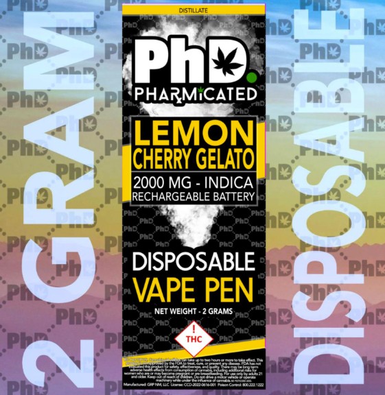 Photograph of product: Pharmicated - Lemon Cherry Gelato - 2g Disposable