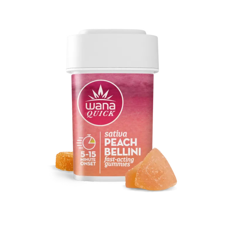Photograph of product: Quick Peach Bellini Gummies (100mg)