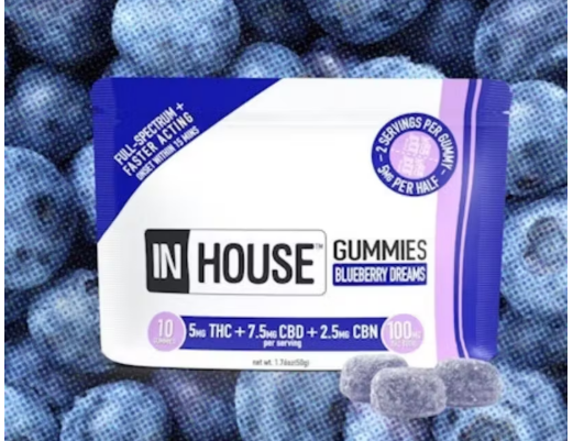 Photograph of product: Blueberry 2:1 CBD:TH-oui Gummies 4-5mg