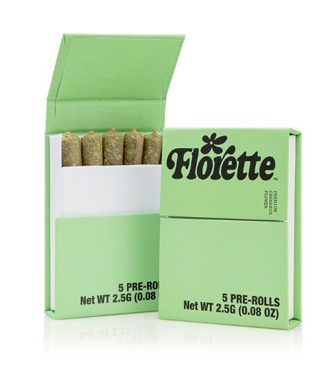 Photograph of product: Florette | Blue Zushi | 5 Pack Pre-Rolls | 2.5g