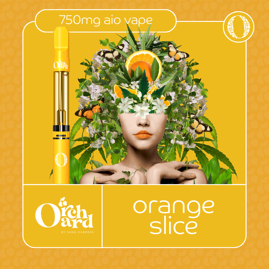 Photograph of product: (750mg) Orange Slice - Orchard Vape AIO
