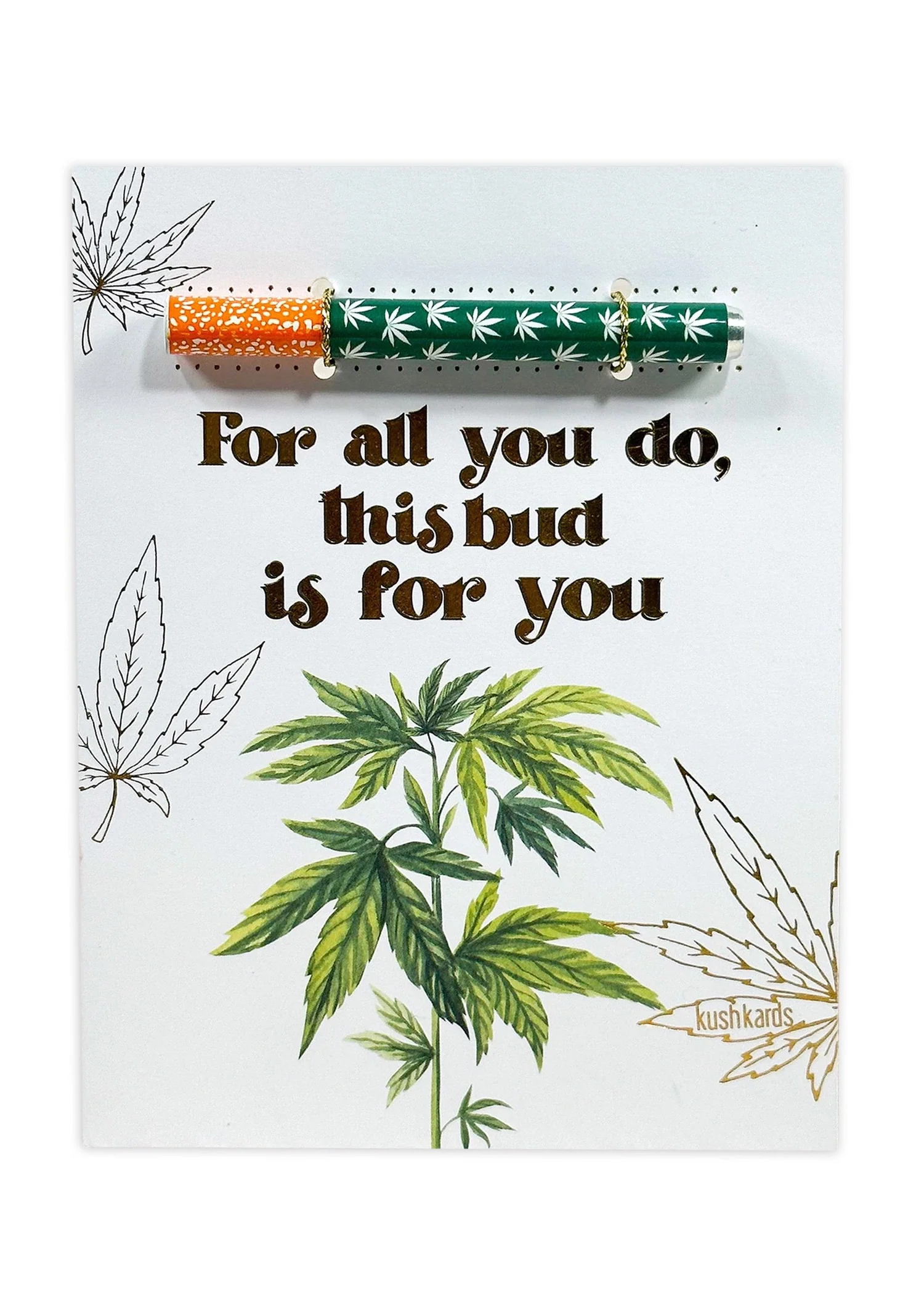 Photograph of product: Kush Kard Bud For You One Hitter Greeting Card