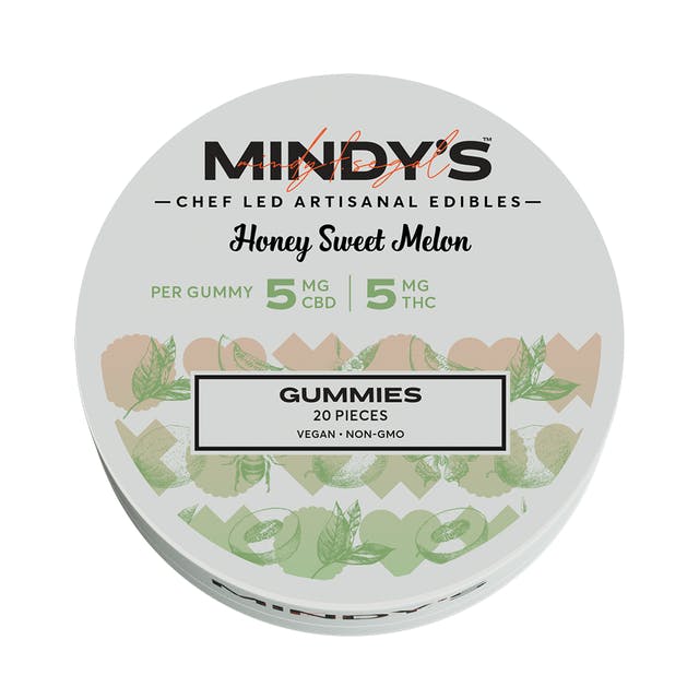 Photograph of product: Gummies | Mindy's | Honey Sweet Melon [1:1 CBD/TH-oui] [20pk] [Tin]