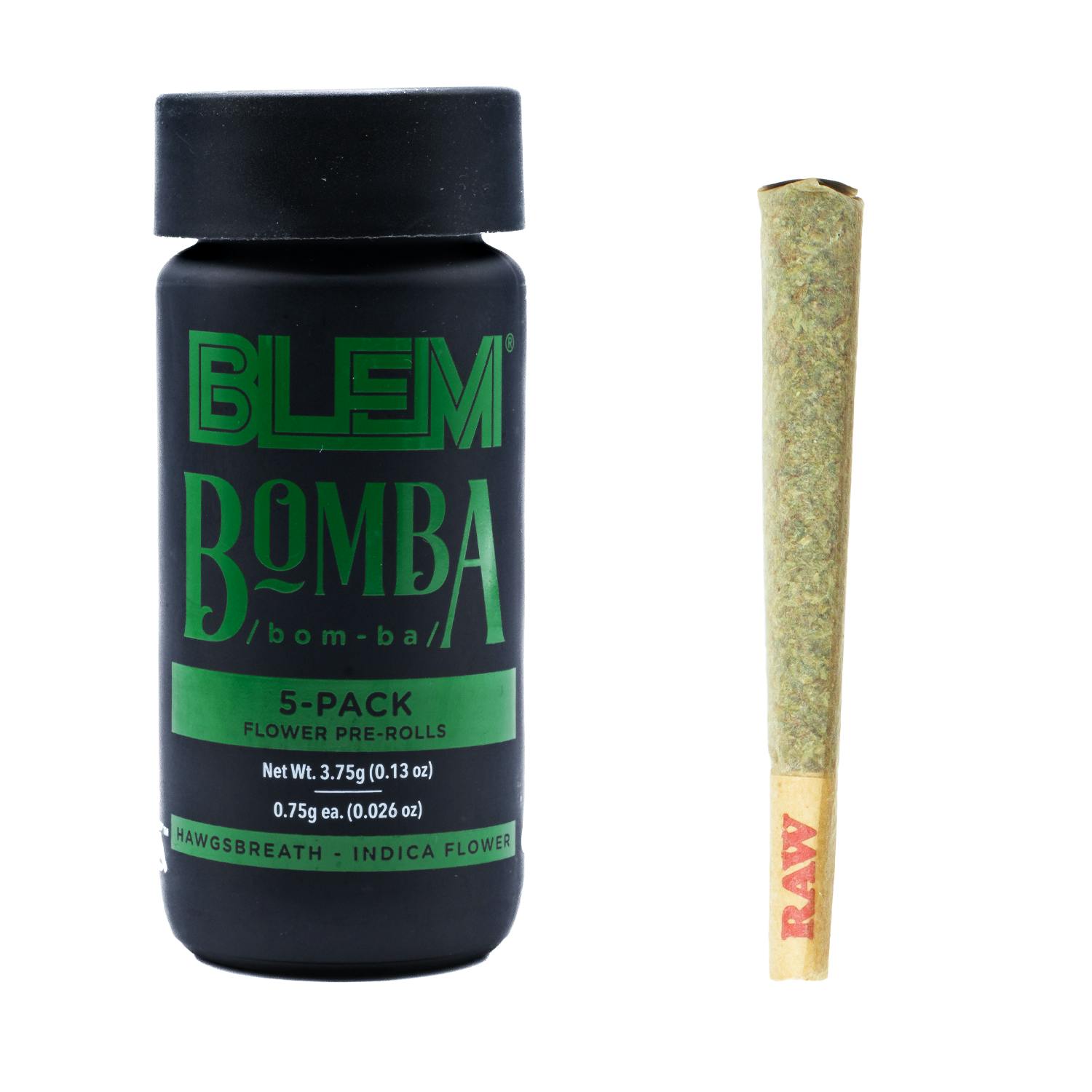 Photograph of product: BLEM | Bomba Pre-Rolls (5 Pack) | 3.75g