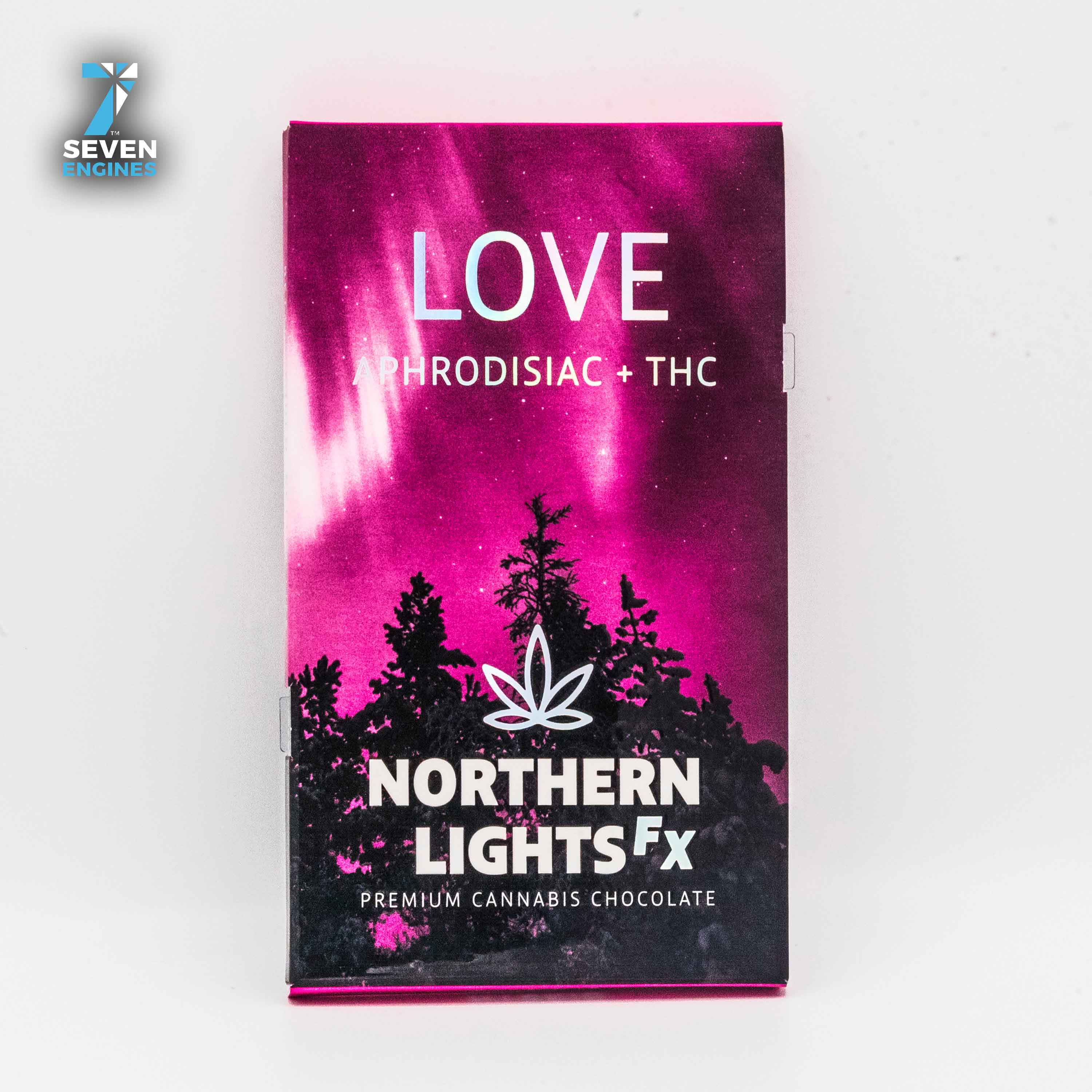 Photograph of product: Northern Lights FX 200mg Love Chocolate Bar 4:1