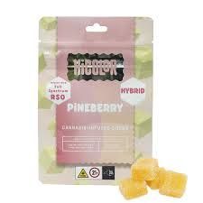 Photograph of product: HiColor RSO Chews | Hybrid | Pineberry | Gummies | 100mg