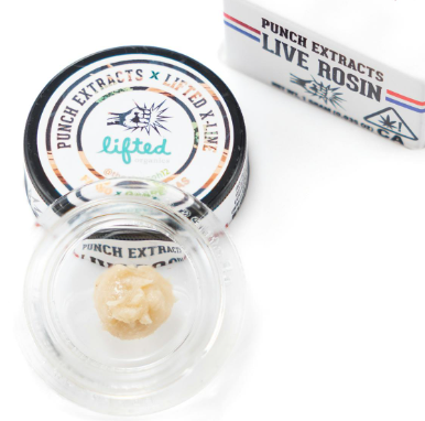 Photograph of product: Punch Extracts | Fatso X Grape Gas Live Rosin Badder Tier 4 | 1g