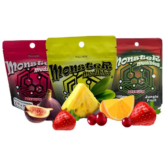 Photograph of product: Monster: Elderberry & Honey 1:1 CBG:TH-oui Gummies 200mg (20x10)