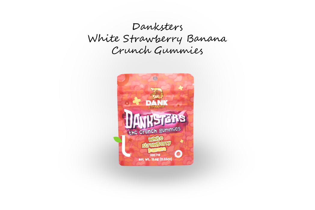 Photograph of product: Dank Extracts | White Strawberry Banana | Crunch Gummies 200mg