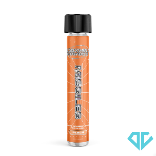 Photograph of product: Cosmic Cowboy - Missiles Peach Infused Pre-Roll 1g