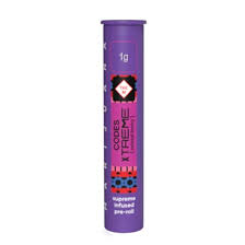 Photograph of product: Codes | Infused Pre-Roll | Leia's OG Mixed Berry