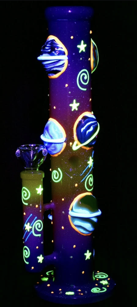 Photograph of product: Orbiting Planets Glow in Dark Water Pipe