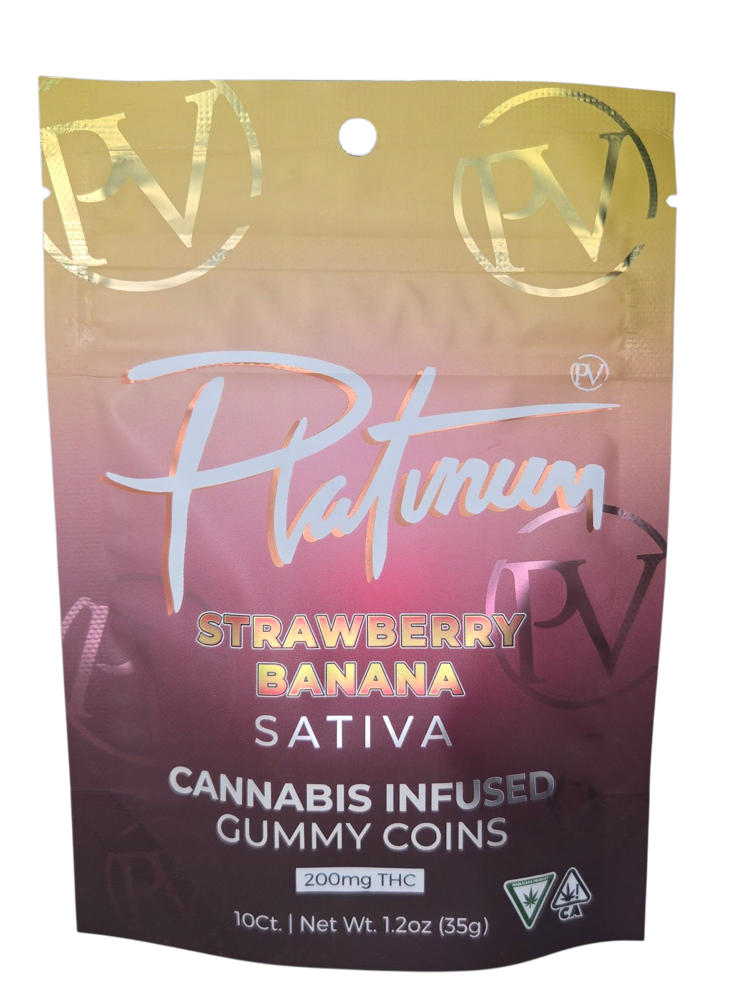 Photograph of product: Strawberry Banana | 200mg Gummy Coins