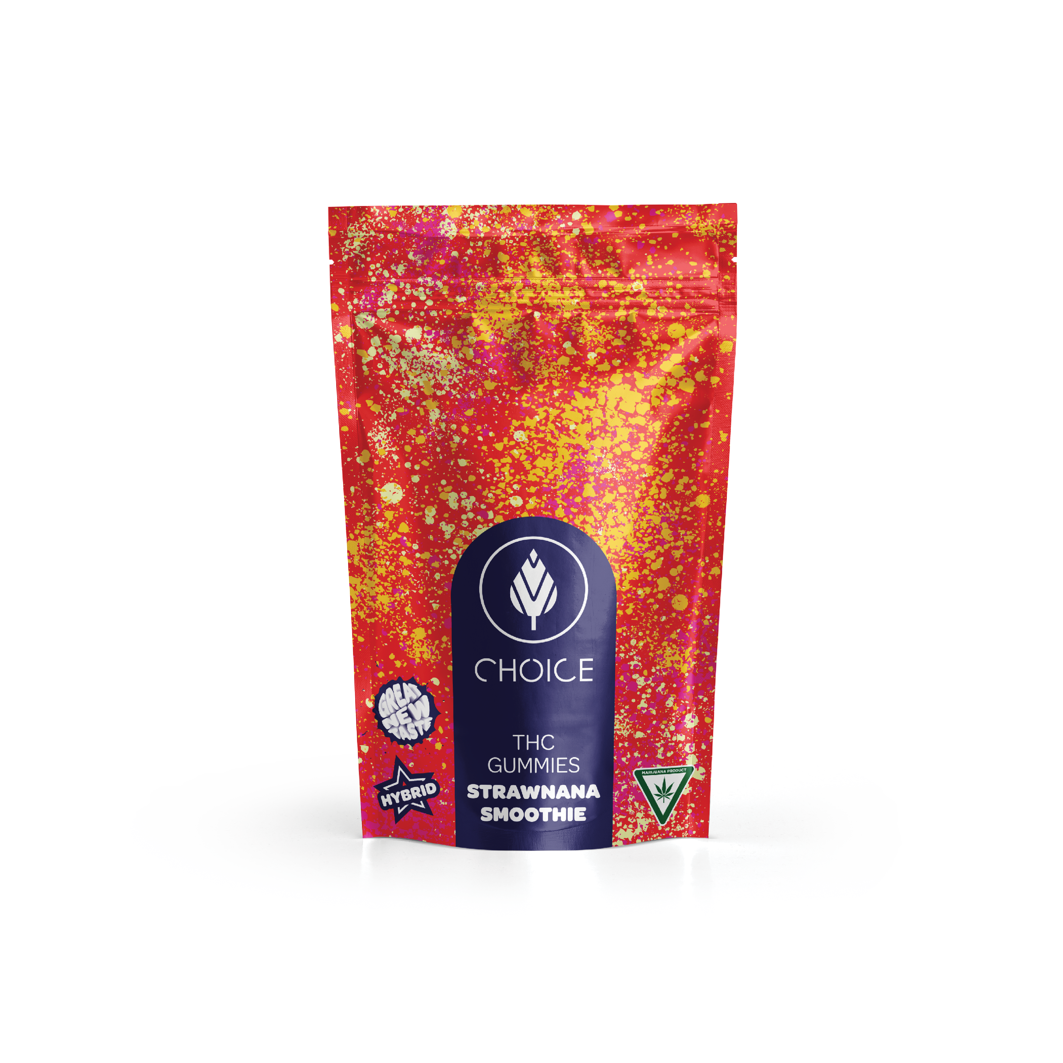 Photograph of product: Choice | Strawnana Smoothie | Infused Gummies | 100mg | Hybrid
