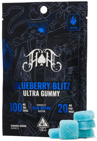 Photograph of product: Blueberry Blitz [S] - 100MG Gummies 5PK