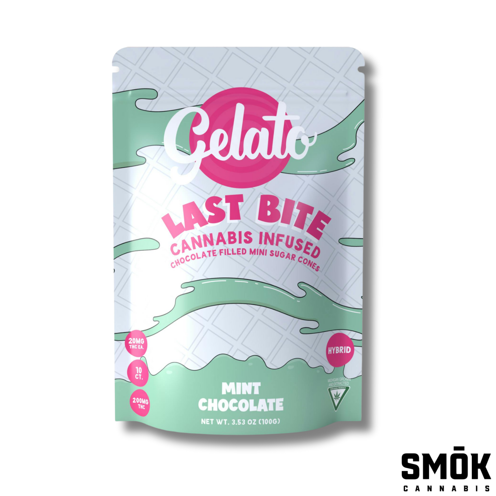 Photograph of product: Gelato Last Bites Mint Choclate 200mg