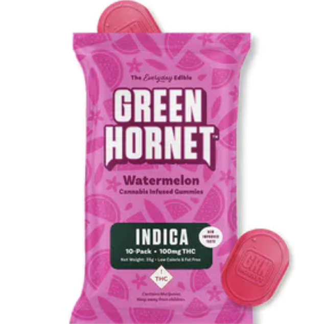 Photograph of product: Green Hornet Gummies Watermelon (I) 100mg