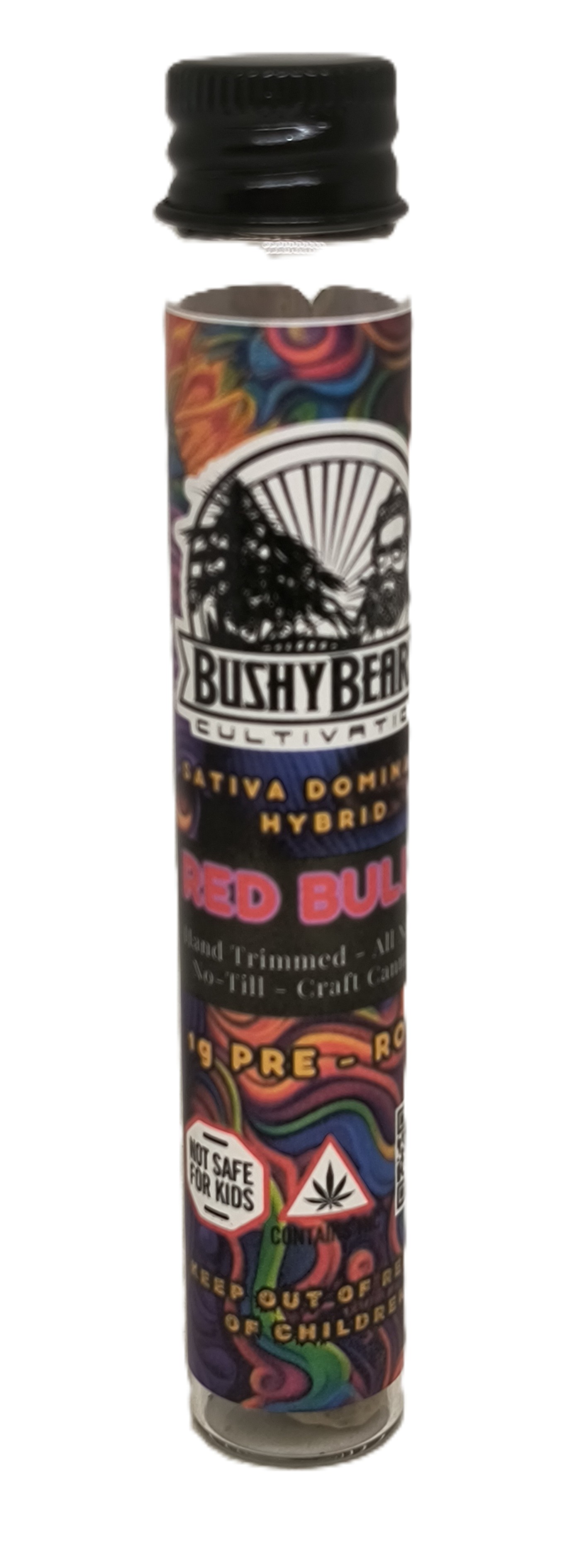 Photograph of product: Red Bullz Pre-Roll | Bushy Beard
